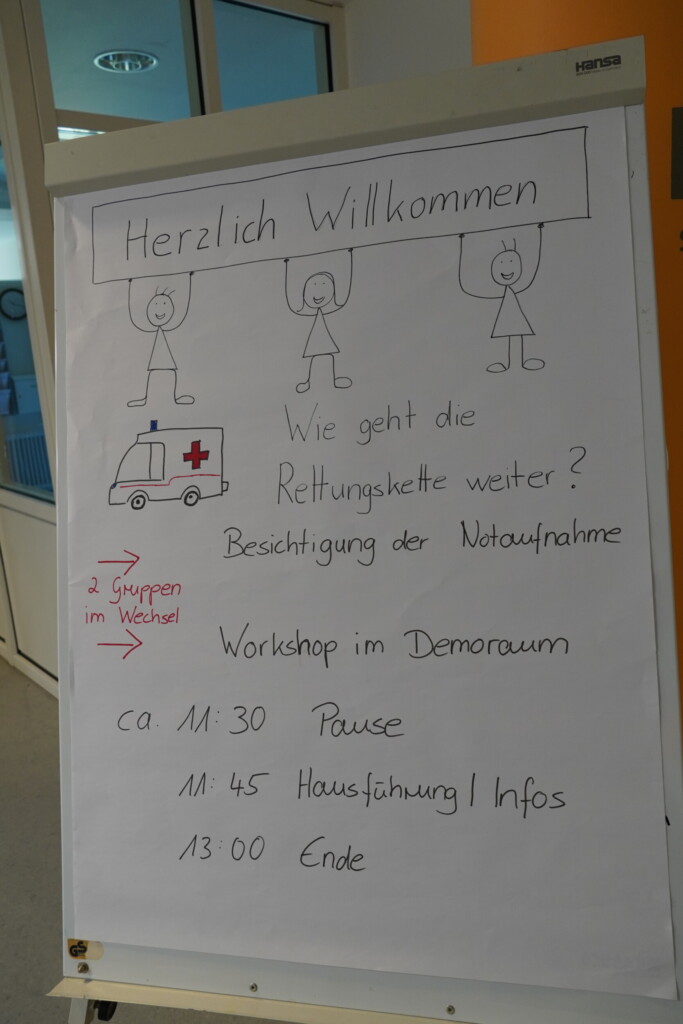 Zeitplan für den Workshop zu Notfallmaßnahmen.